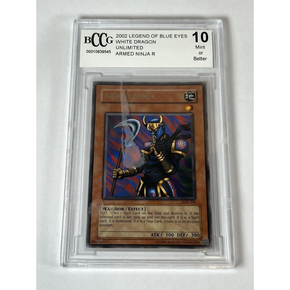 2002 Yu-Gi-Oh! Legend of Blue Eyes White Dragon Armed Ninja BCCG 10 Mint  READ